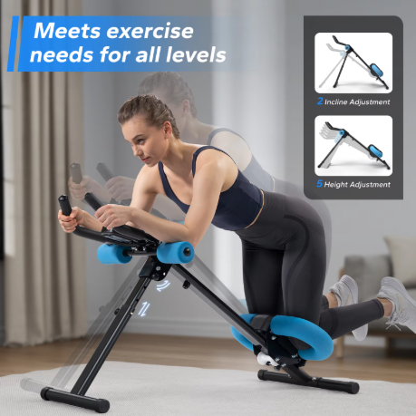 Adjustable Ab Machine for Home Gym – Foldable Core Trainer